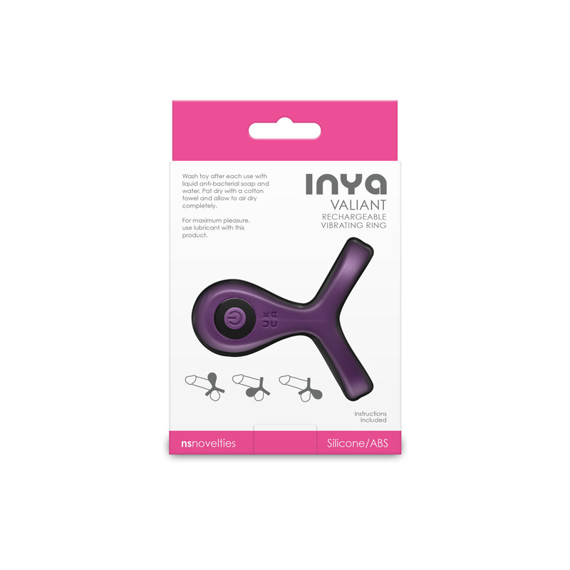 INYA Valiant - Berry - USB Rechargeable Vibrating Cock Ring