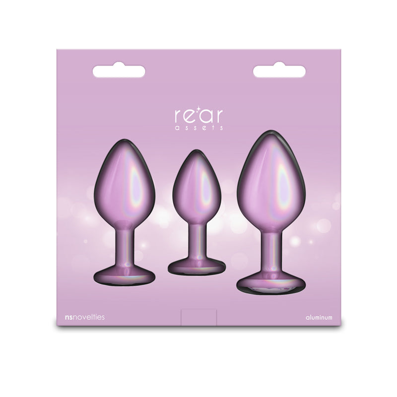 Rear Assets Trainer Kit - Iridescent - Iridescent Metallic Butt Plugs - Set of 3 Sizes
