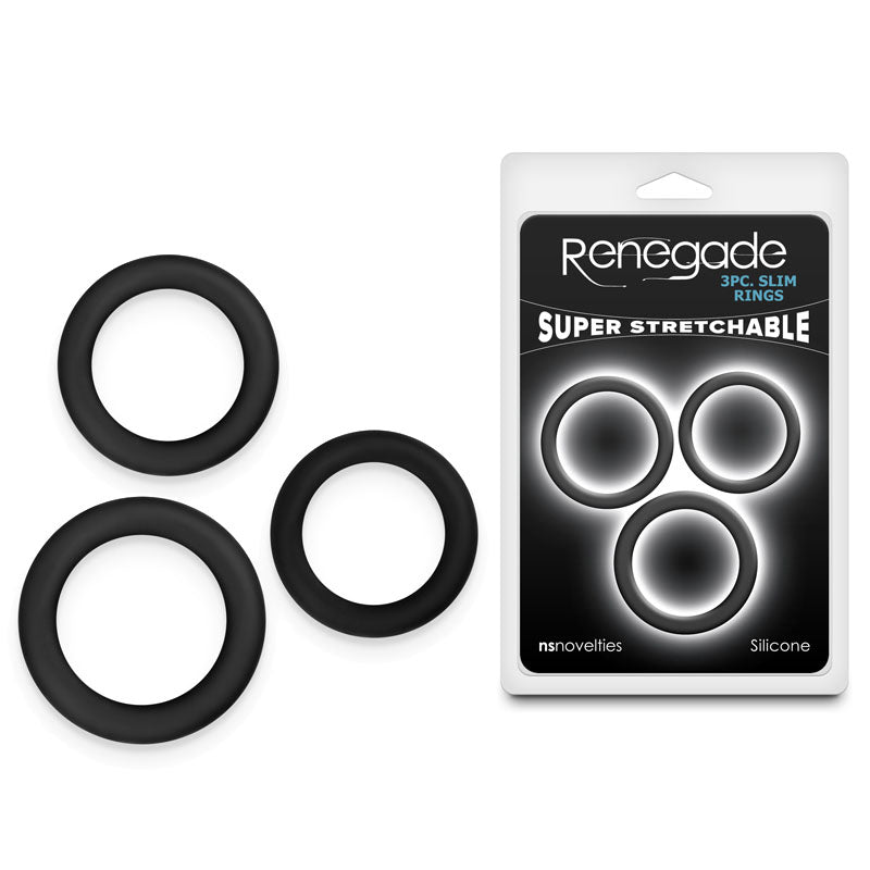 Renegade 3pc Slim Rings - - Cock Rings - Set of 3 Sizes