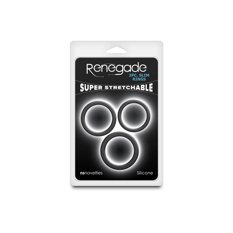 Renegade 3pc Slim Rings - - Cock Rings - Set of 3 Sizes