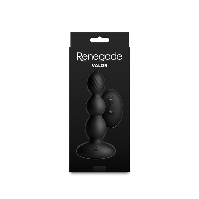 Renegade Valor - - 13.7 cm USB Rechargeable Vibrating Anal Beads with Wireless Remote