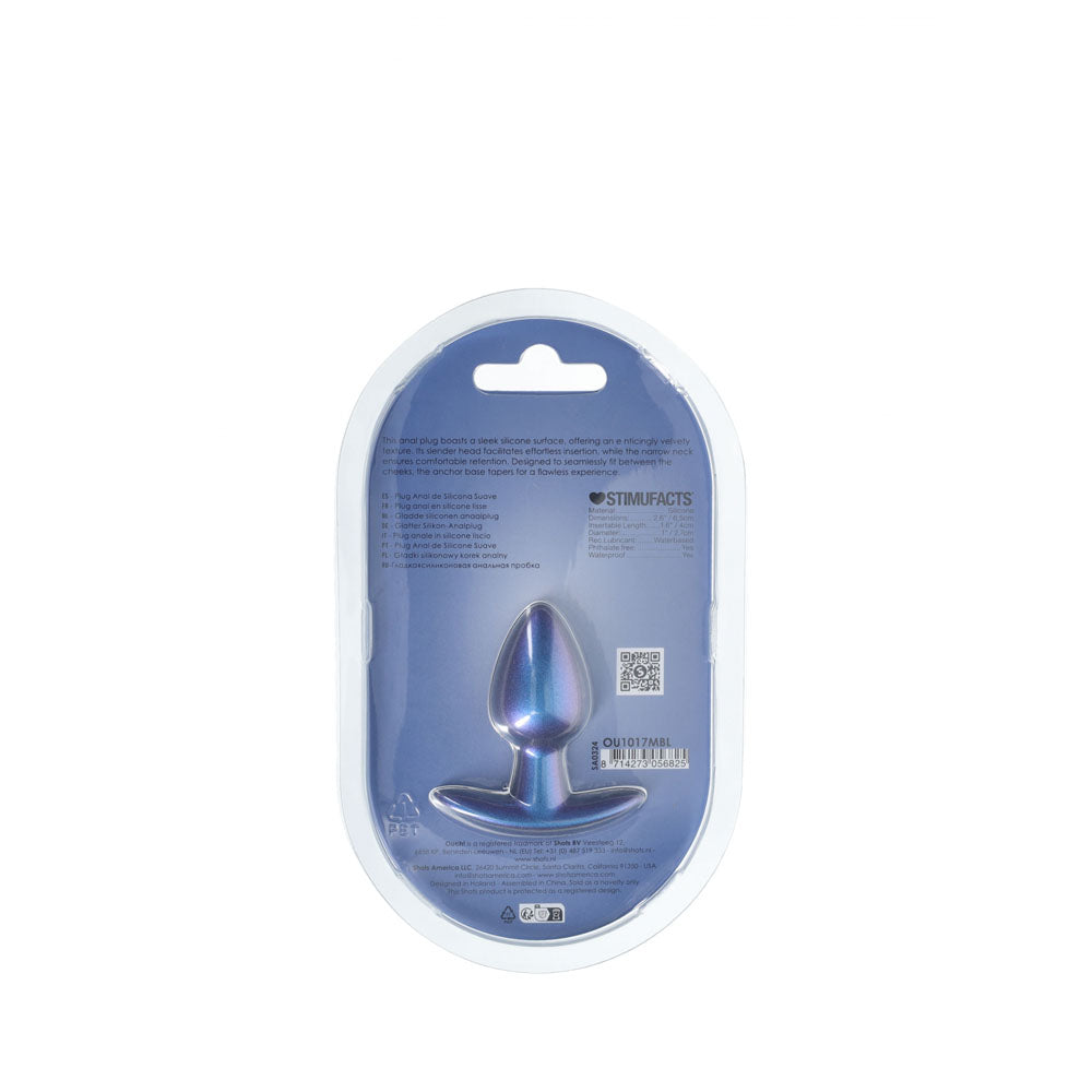 OUCH! Anal Plug - Small - Metallic - Metallic 6.5 cm Small Butt Plug