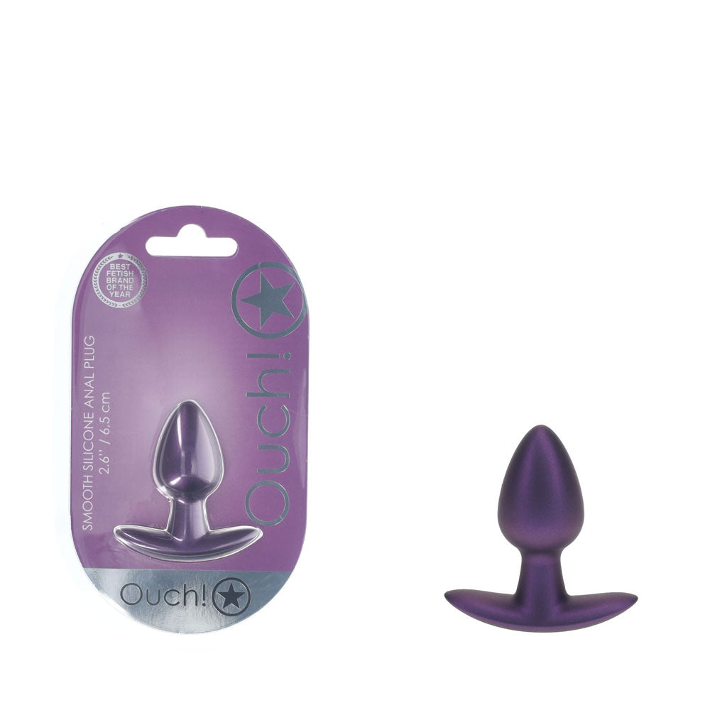 OUCH! Anal Plug - Small - Metallic - Metallic 6.5 cm Small Butt Plug