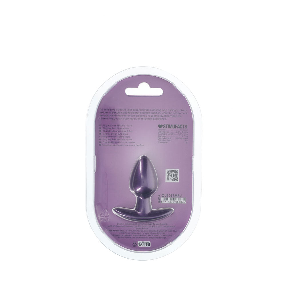 OUCH! Anal Plug - Small - Metallic - Metallic 6.5 cm Small Butt Plug