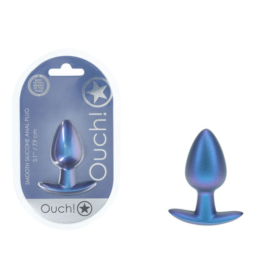 OUCH! Anal Plug - Medium - Metallic  - Metallic  7.9 cm Medium Butt Plug