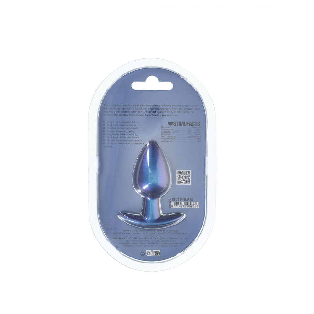 OUCH! Anal Plug - Medium - Metallic  - Metallic  7.9 cm Medium Butt Plug