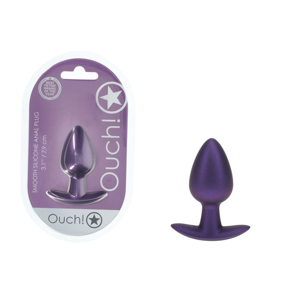 OUCH! Anal Plug - Medium - Metallic  - Metallic  7.9 cm Medium Butt Plug