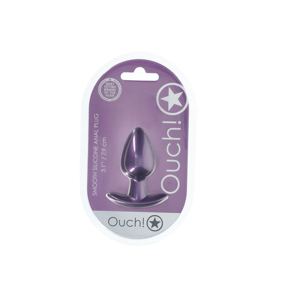 OUCH! Anal Plug - Medium - Metallic  - Metallic  7.9 cm Medium Butt Plug
