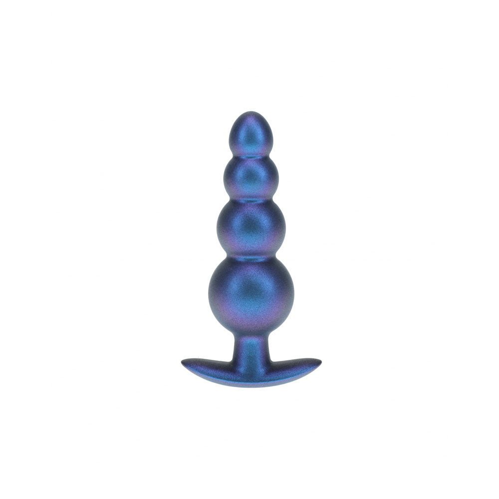 OUCH! Beaded Anal Plug - Metallic - Metallic 11.7 cm Butt Plug