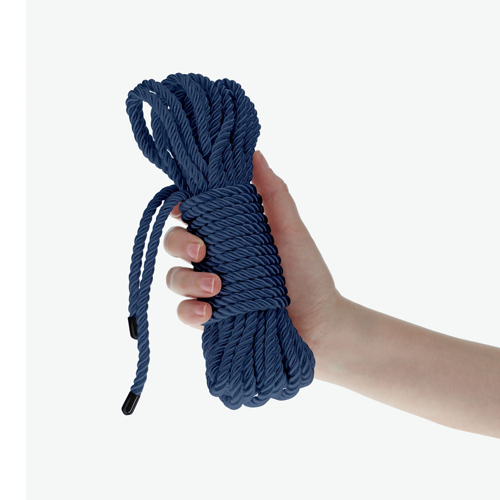 OUCH! Bondage Rope - 10 M - Navy - Navy Nylon Bondage Rope - 10 metre Length