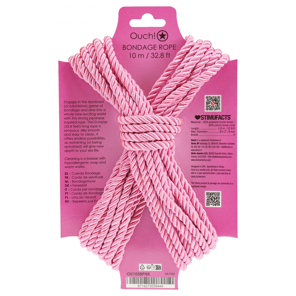 OUCH! Bondage Rope - 10 M - - Nylon Bondage Rope - 10 metre Length
