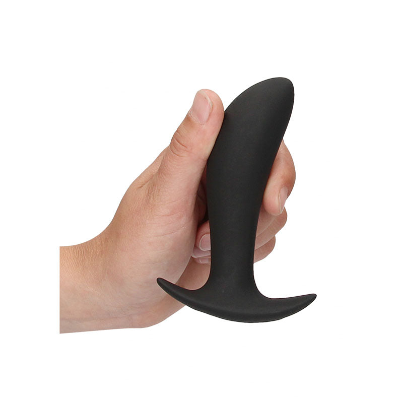 OUCH! e-Stim & Vibrating Butt Plug with Wireless Remote - 12.3 cm USB Rechargeable Vibrating Butt Plug with e-Stim