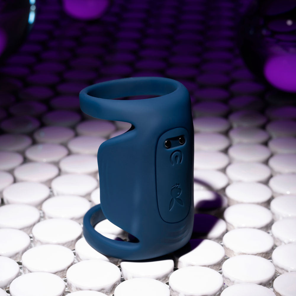 Playboy Pleasure JET PACK - Dark USB Rechargeable Vibrating Penis Harness