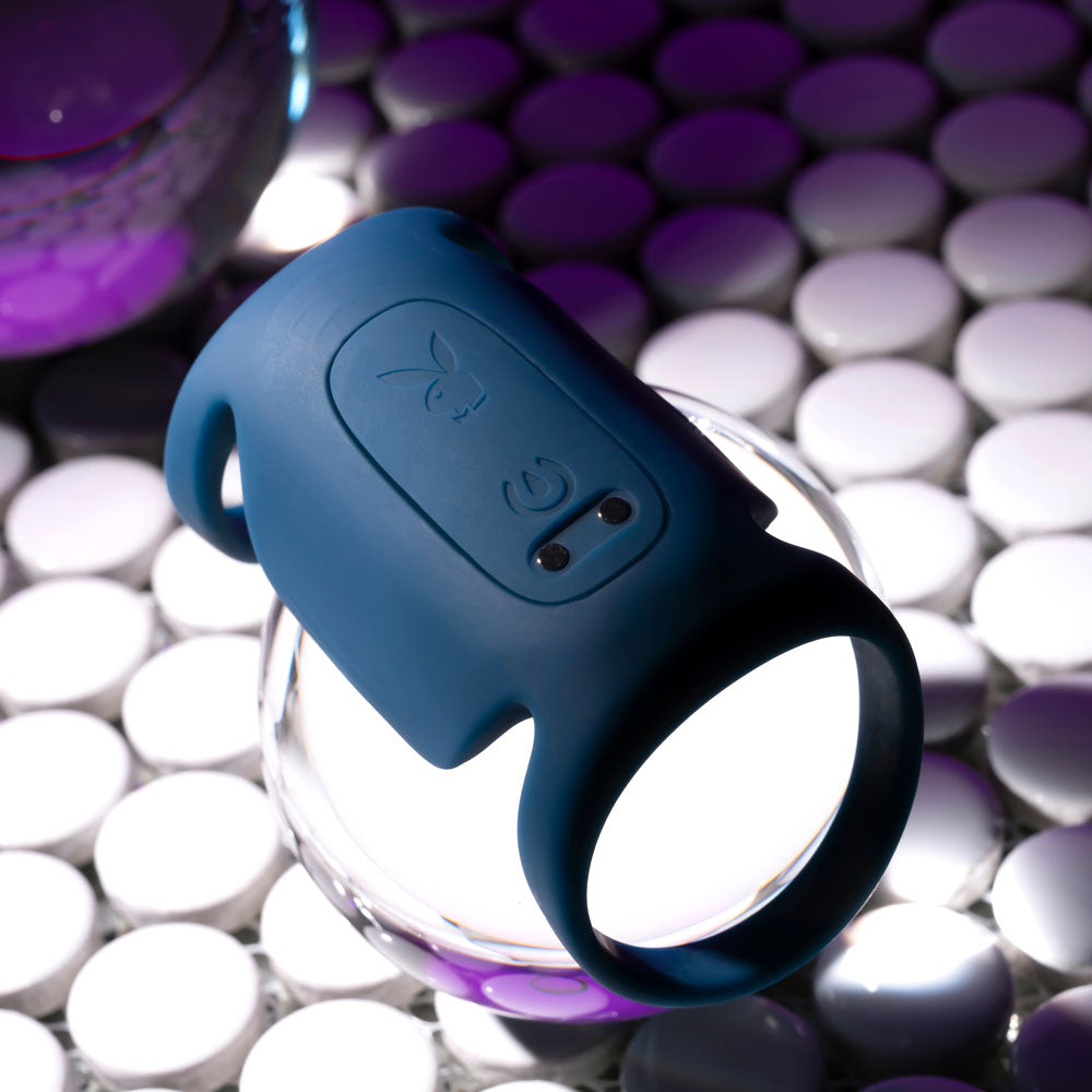Playboy Pleasure JET PACK - Dark USB Rechargeable Vibrating Penis Harness