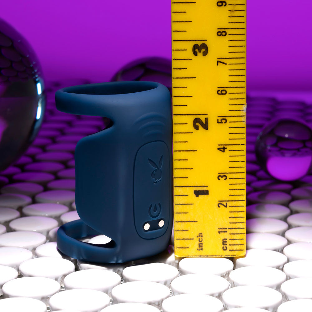Playboy Pleasure JET PACK - Dark USB Rechargeable Vibrating Penis Harness