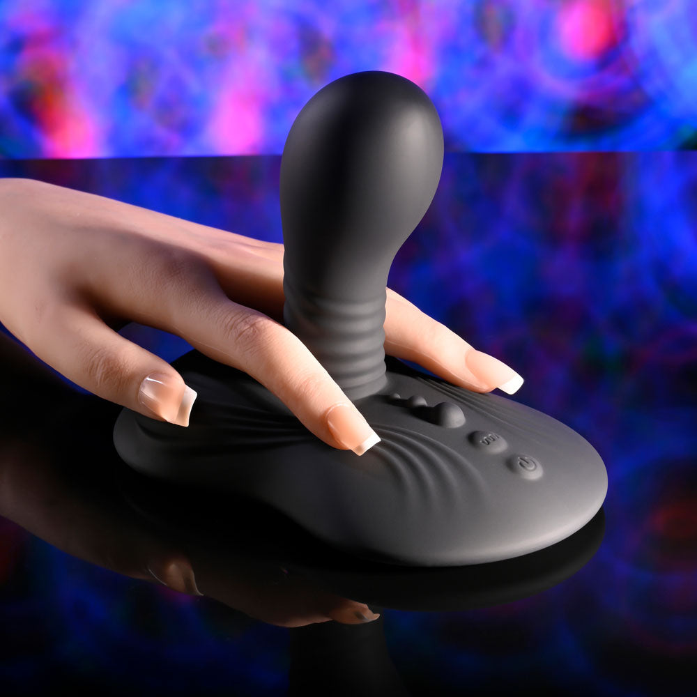 Playboy Pleasure SITTIN & SPINNIN - USB Rechargeable Spinning Vibrator & Grinder Pad with Remote
