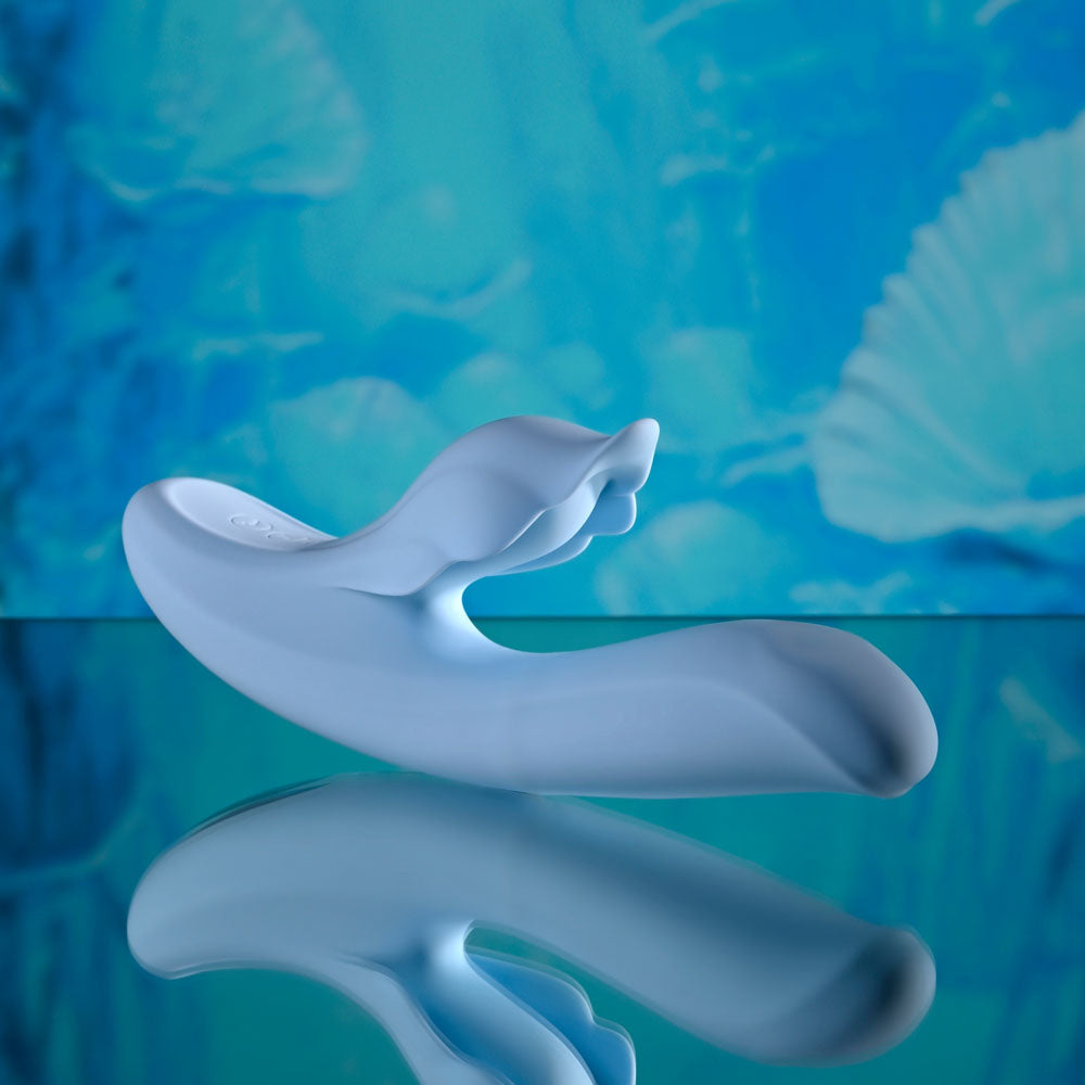 Playboy Pleasure IN BLOOM - 23.5 cm USB Rechargeable Thrusting Tapping & Heating Dual Vibrator