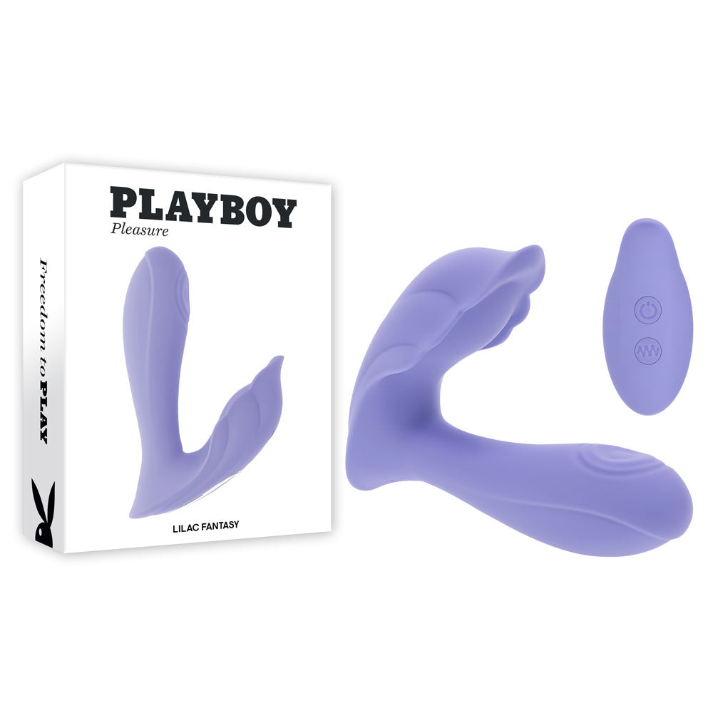 Playboy Pleasure LILAC FANTASY - 13.5 cm USB Rechargeable Tapping Vibrator with Remote