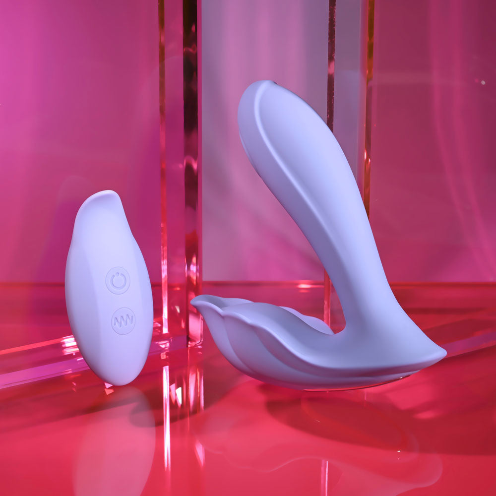 Playboy Pleasure LILAC FANTASY - 13.5 cm USB Rechargeable Tapping Vibrator with Remote