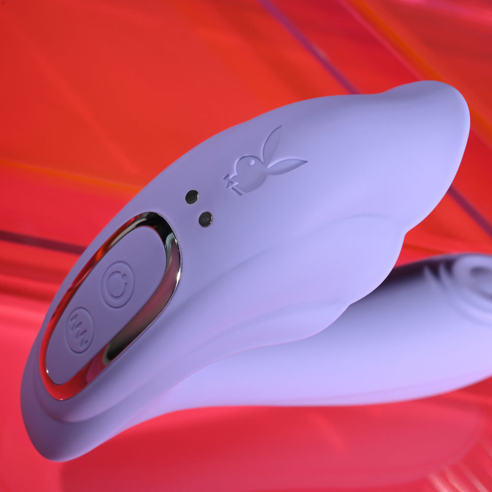 Playboy Pleasure LILAC FANTASY - 13.5 cm USB Rechargeable Tapping Vibrator with Remote