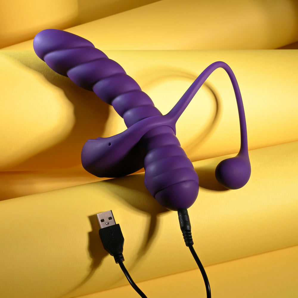 Playboy Pleasure TWISTED PLAYGROUND - USB Rechargeable Vibrator and Cock Ring Kit