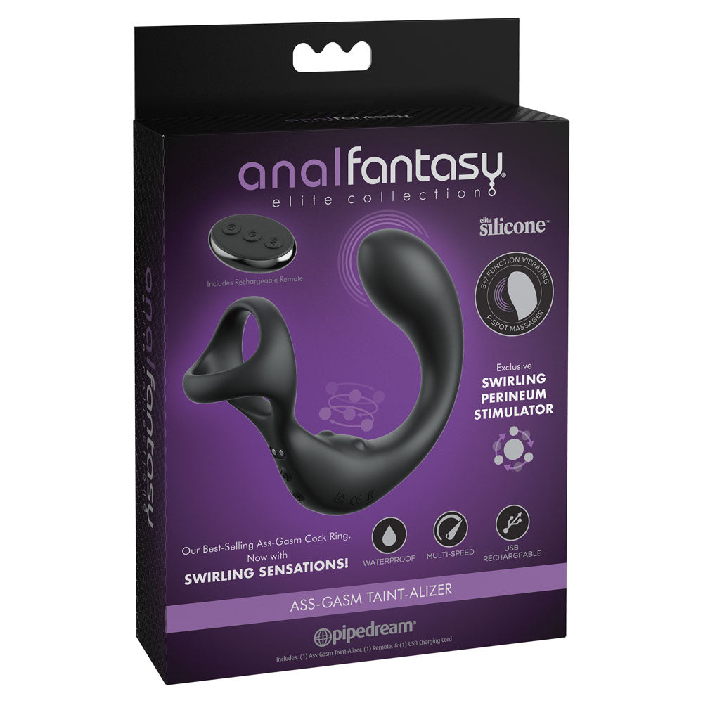 Anal Fantasy Elite Ass-Gasm Taint-alizer - USB Rechargeable Prostate Massage with Cock Ring