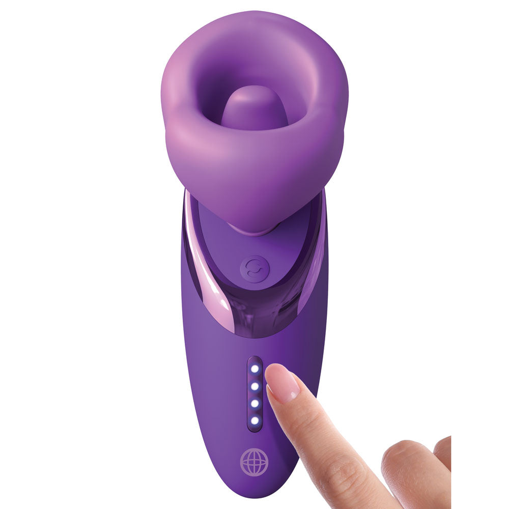 Fantasy For Her Pleasure Sucker - USB Rechargeable Sucking, Licking & Vibrating Stimulator