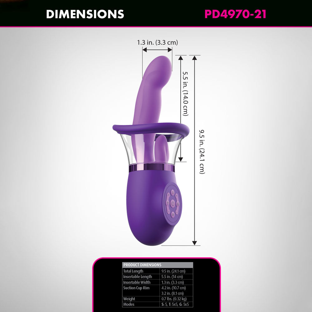 Fantasy For Her Ultimate Pleasure Pro Plus - USB Rechargeable Sucking Licking & Flicking Vibrator