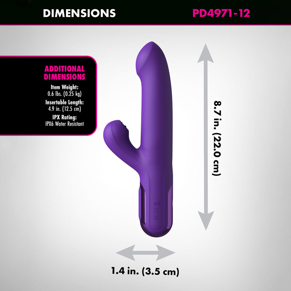 Fantasy For Her Super SoniX Thruster - USB Rechargeable Thrusting Rabbit Vibrator