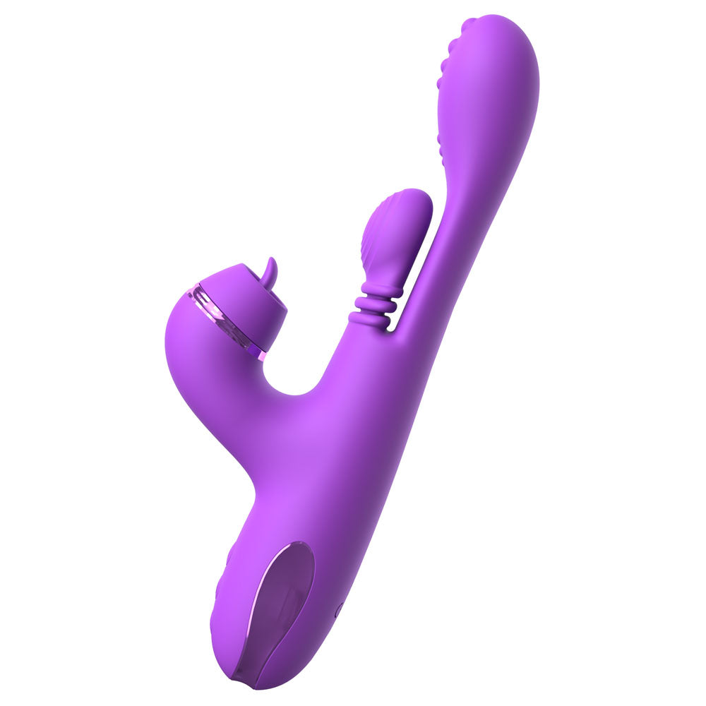 Fantasy For Her IntiMotion Pulse Pro - 24 cm USB Rechargeable Swirling & Flicking Rabbit Vibrator