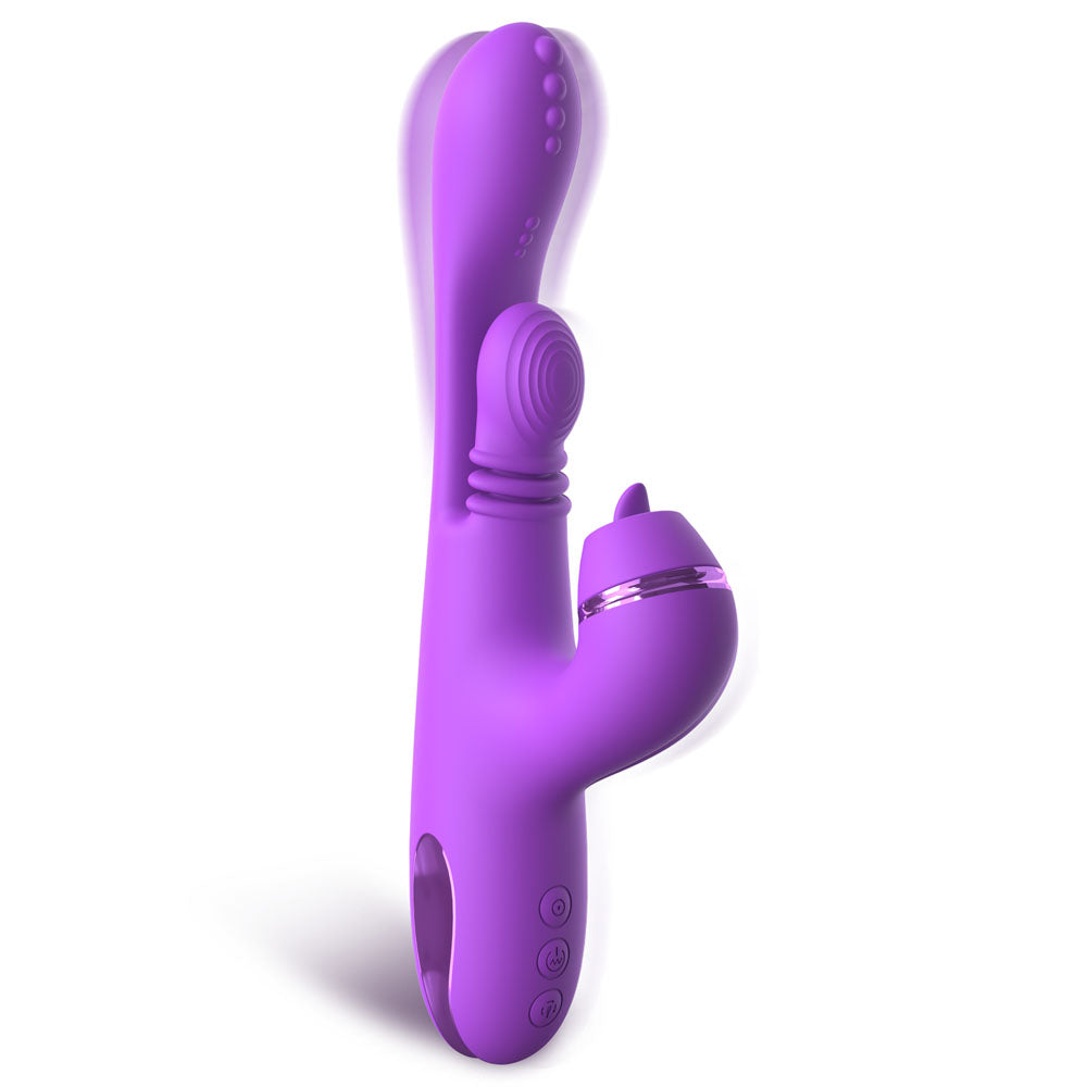 Fantasy For Her IntiMotion Pulse Pro - 24 cm USB Rechargeable Swirling & Flicking Rabbit Vibrator