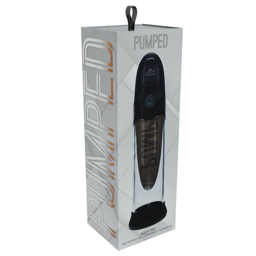 PUMPED Aqua-Pro Auto Pump - - /Clear USB Rechargeable AI-Enabled Submersible Auto Penis Pump
