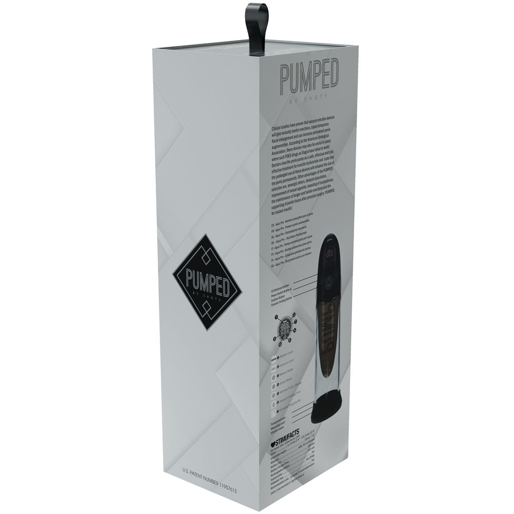 PUMPED Aqua-Pro Auto Pump - - /Clear USB Rechargeable AI-Enabled Submersible Auto Penis Pump