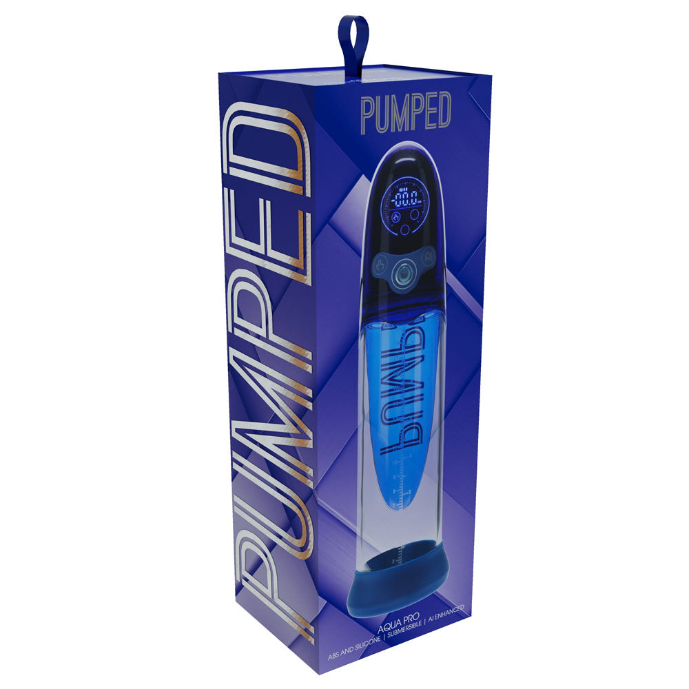 PUMPED Aqua-Pro Auto Pump - - /Clear USB Rechargeable AI-Enabled Submersible Auto Penis Pump