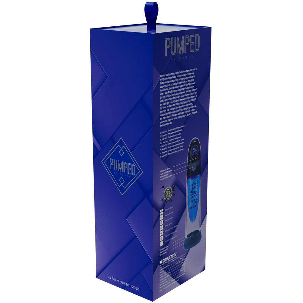 PUMPED Aqua-Pro Auto Pump - - /Clear USB Rechargeable AI-Enabled Submersible Auto Penis Pump
