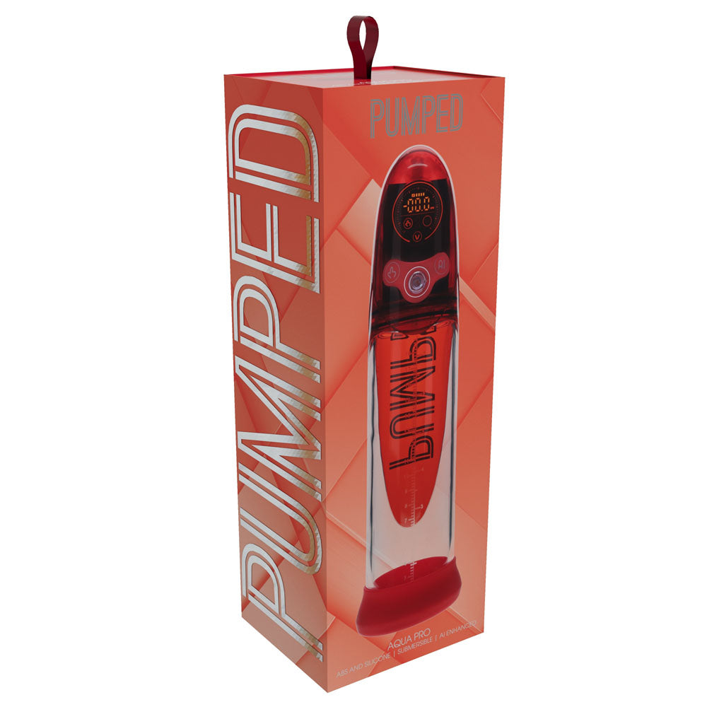 PUMPED Aqua-Pro Auto Pump - - /Clear USB Rechargeable AI-Enabled Submersible Auto Penis Pump