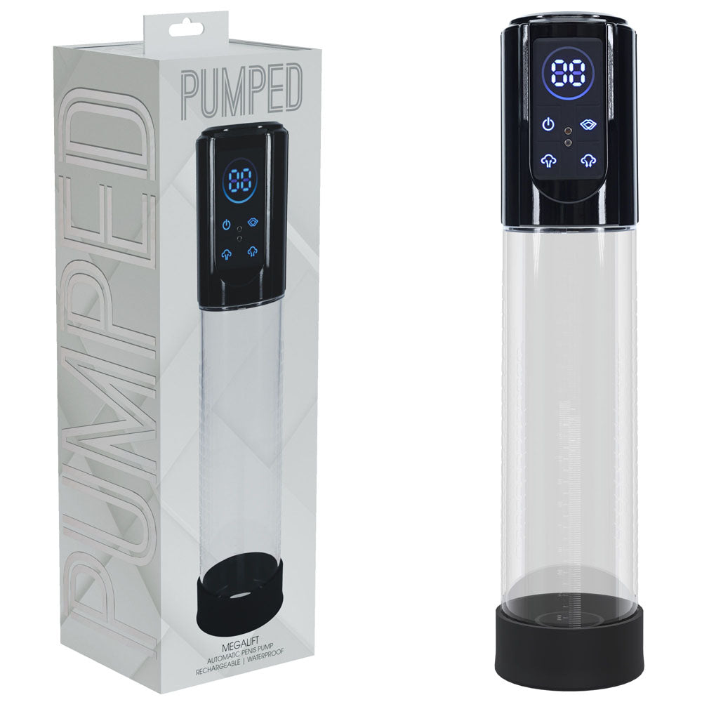 PUMPED MegaLift Automatic Penis Pump - - /Clear USB Rechargeable Auto Penis Pump