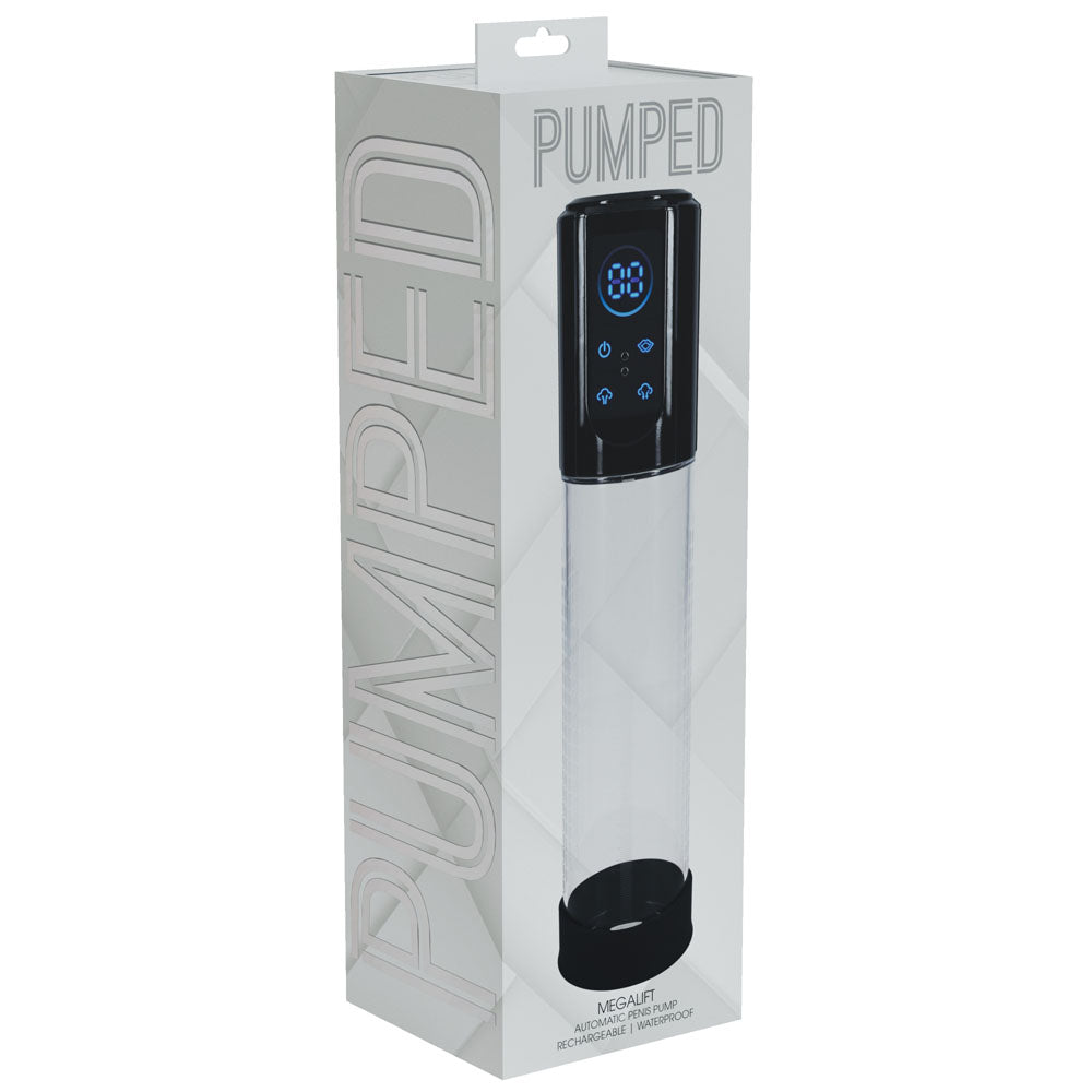 PUMPED MegaLift Automatic Penis Pump - - /Clear USB Rechargeable Auto Penis Pump