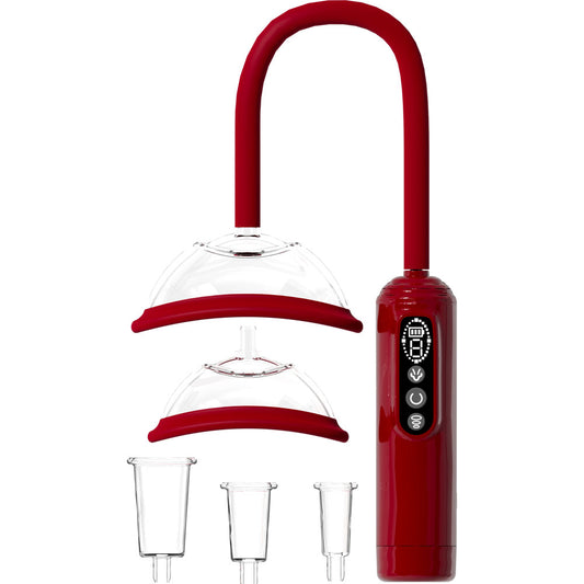 PUMPED Vulva, Breast & Nipple Pump - USB Rechargeable Ladies Pump Set – Red