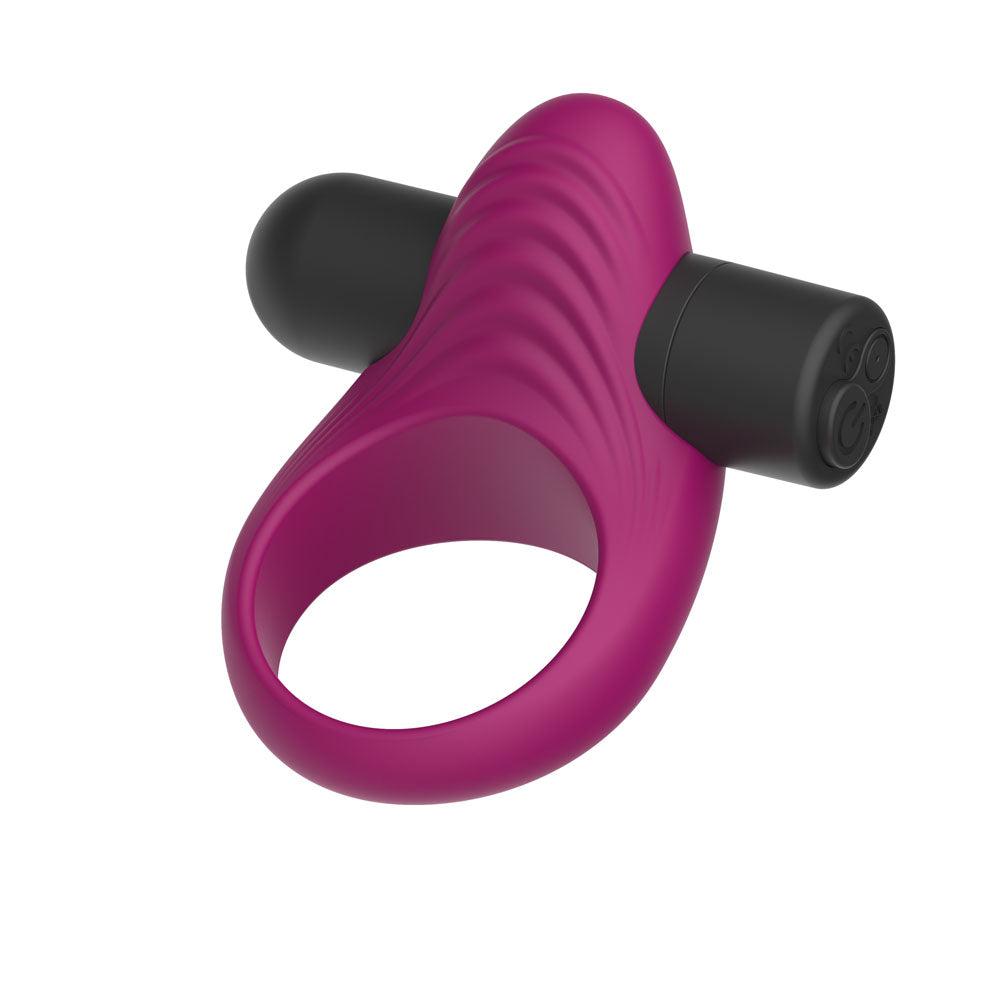 Passion Play Silicone Vibrating Cockring - USB Rechargeable Vibrating Penis Ring