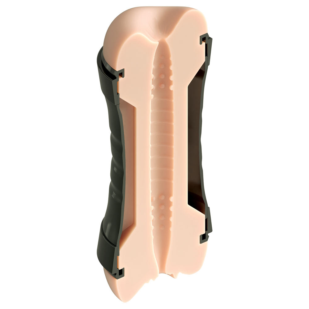 PDX Wet Pussies Super Flip-A-Pussy Over - Light - Dual Ended Stroker (Vagina & Ass)