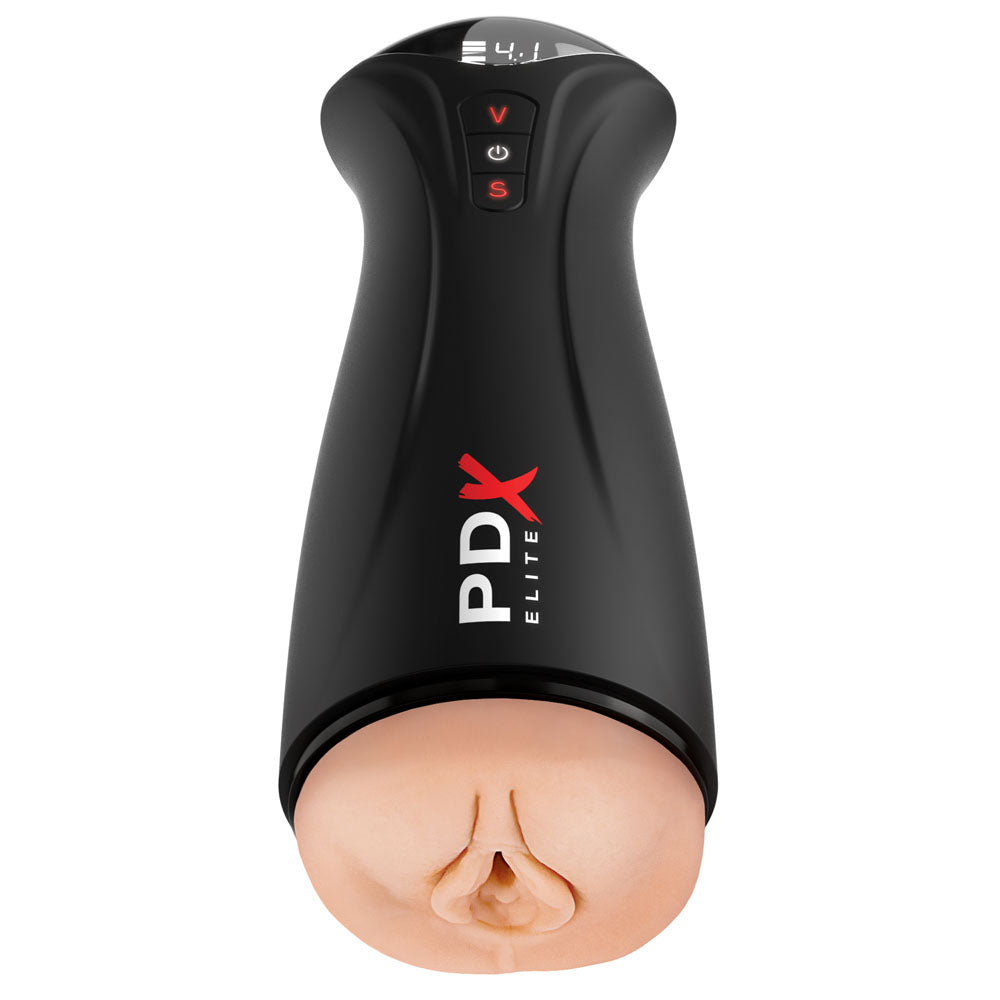 PDX Elite Fuck-Gasm - - USB Rechargeable Sucking & Vibrating Auto Stroker