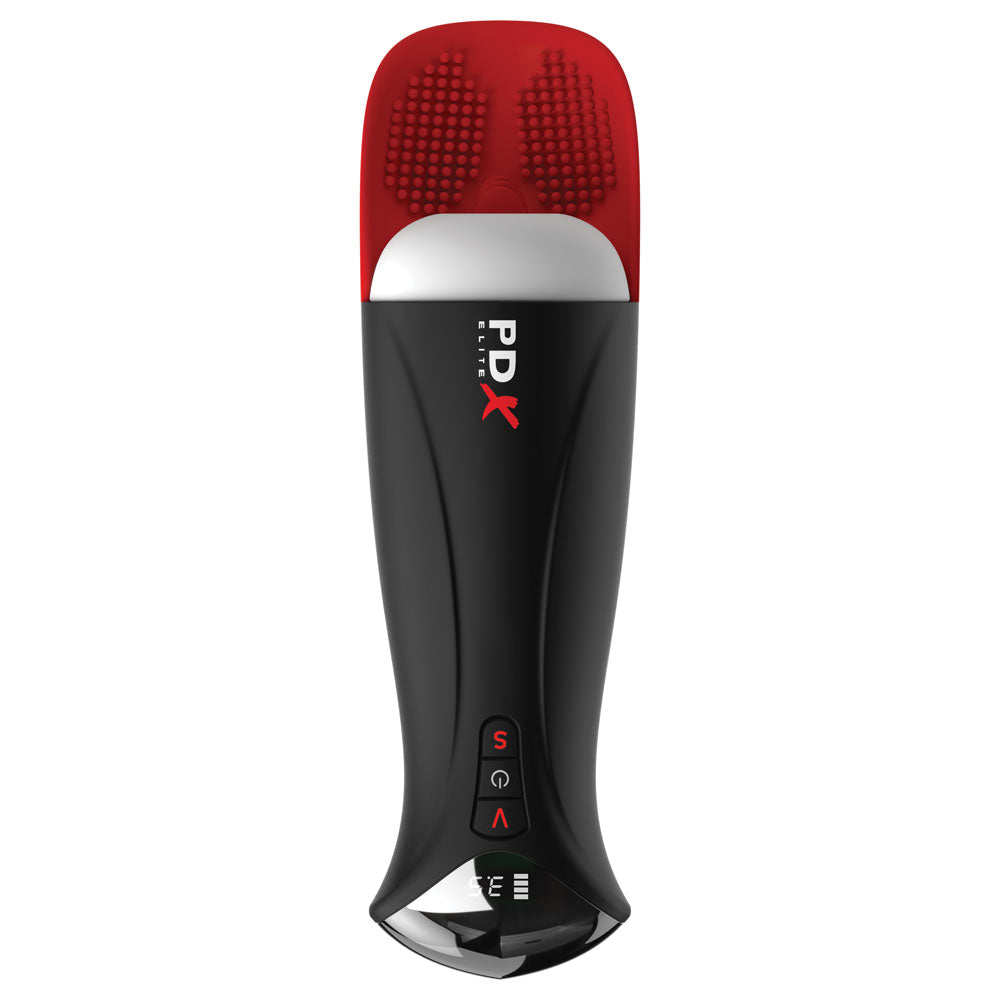 PDX Elite Fap-O-Matic Pro XL - /Red - USB Rechargeable Auto Stroker