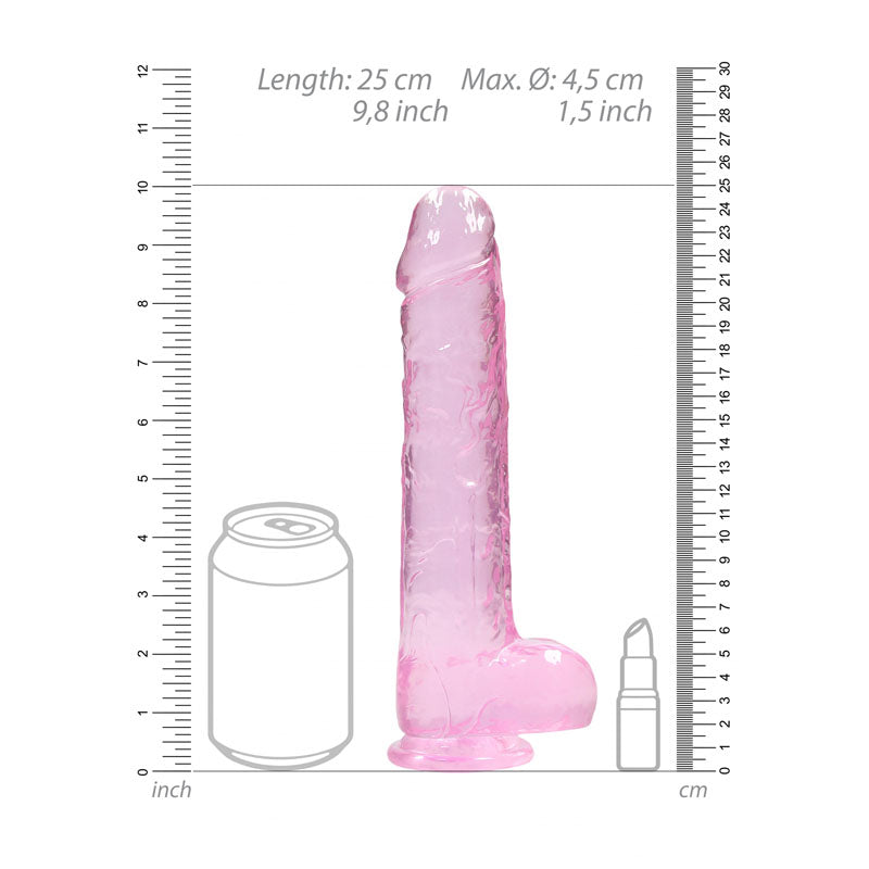 RealRock 9'' Realistic Dildo With Balls - 22.9 cm Dong