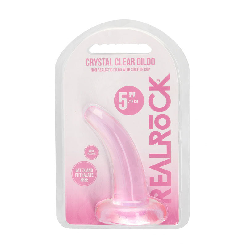 REALROCK Non Realistic Dildo With Suction Cup - 11.5 cm - 11.5 cm Curved Pegging Dong