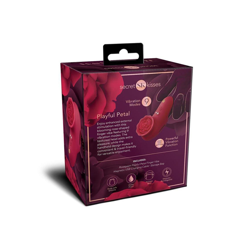 Secret Kisses ROSEGASM PLAYFUL PETAL - USB Rechargeable Finger Stimulator