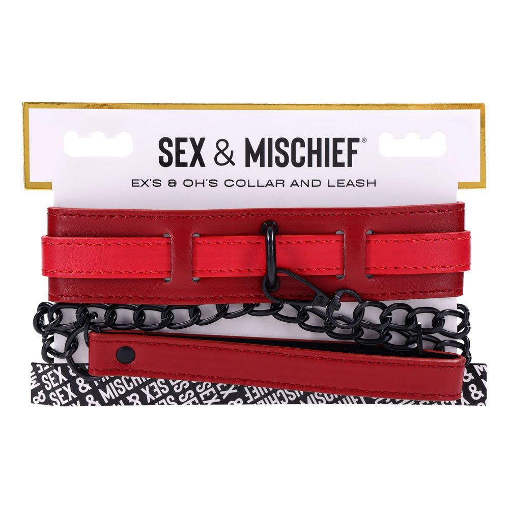 S&M Exs & Ohs Collar and Leash - Neck Restraint