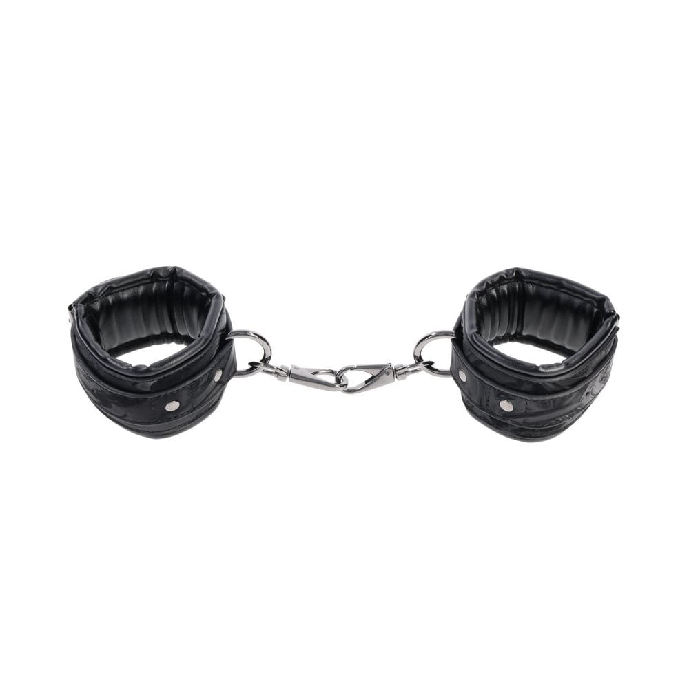 SPORTSHEETS Velvet Noir Handcuffs - Adjustable Cuff Restraints