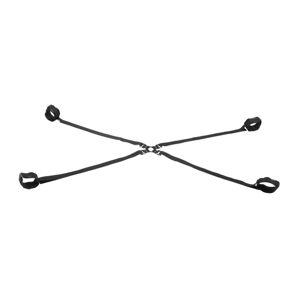 SPORTSHEETS Velvet Noir Adjustable Hog Tie & Cuff Set - Restraints