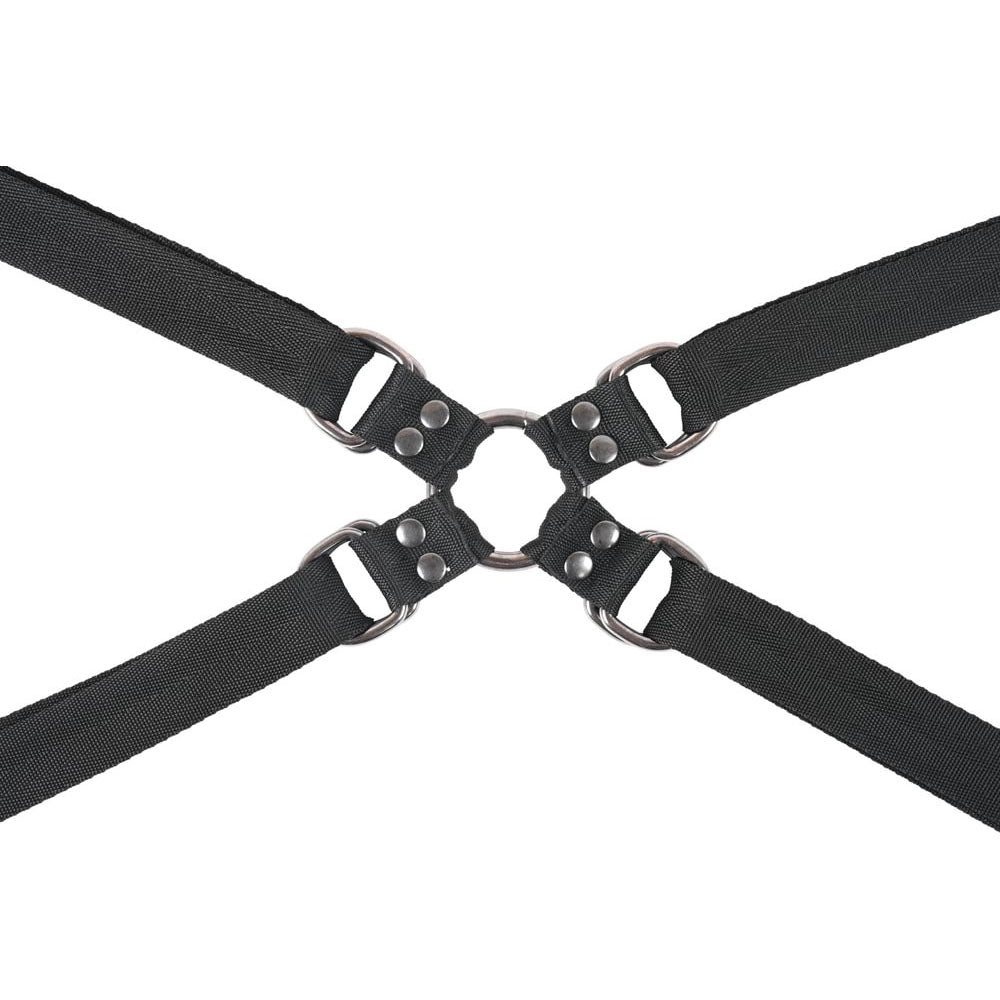 SPORTSHEETS Velvet Noir Adjustable Hog Tie & Cuff Set - Restraints